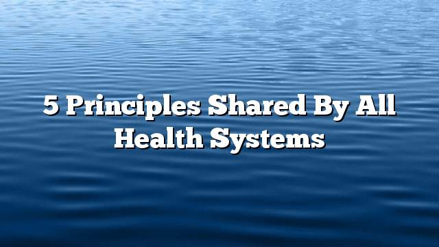 5 principles shared by all health systems