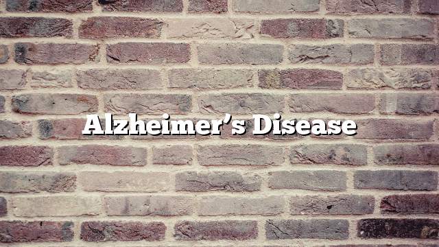 Alzheimer’s disease