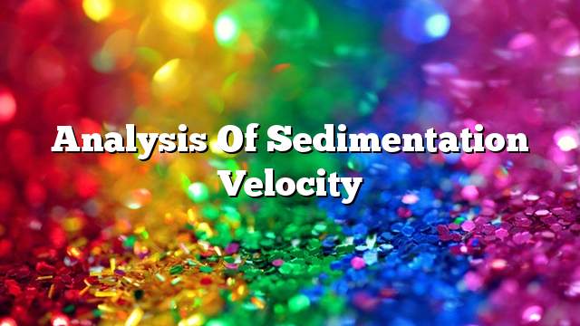 Analysis of sedimentation velocity