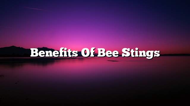 Benefits of bee stings