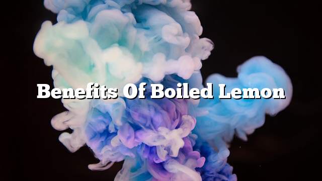 Benefits of boiled lemon