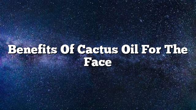 Benefits of cactus oil for the face