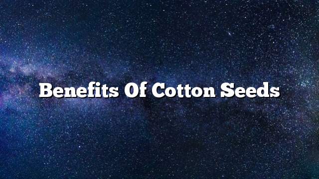 Benefits of cotton seeds