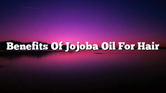 Benefits of jojoba oil for hair