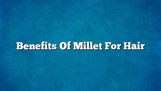 Benefits of millet for hair