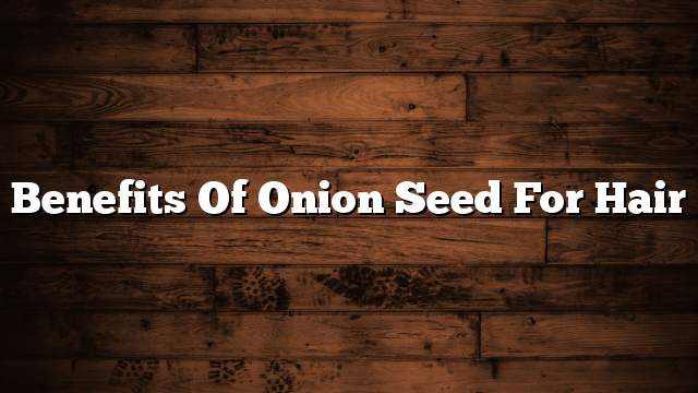 Benefits of onion seed for hair