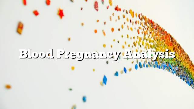 Blood pregnancy analysis