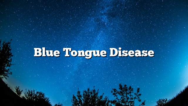 Blue tongue disease