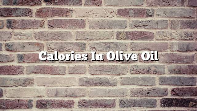 Calories in olive oil