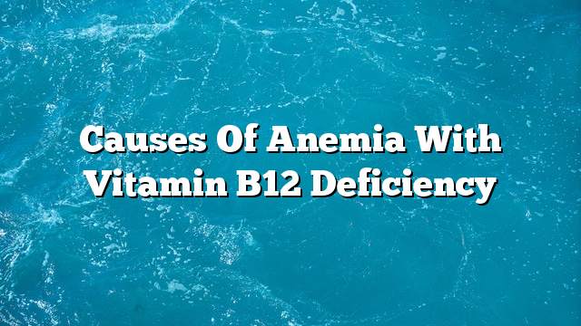 Causes of anemia with vitamin B12 deficiency