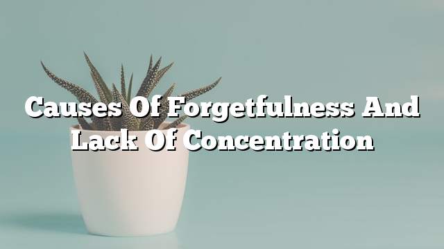 Causes of forgetfulness and lack of concentration