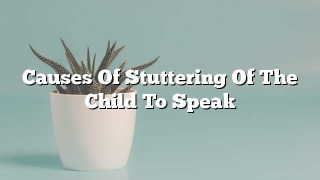 Causes of stuttering of the child to speak