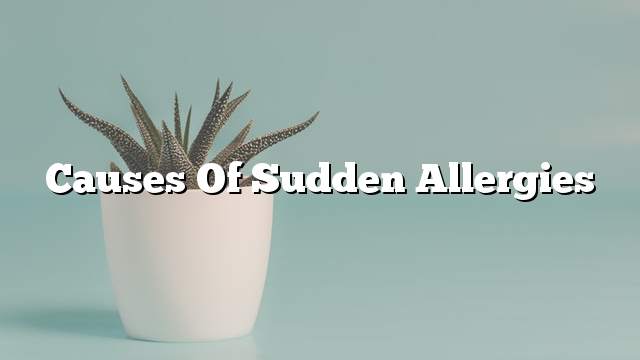 Causes of sudden allergies