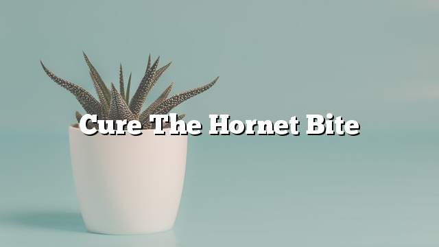 Cure the Hornet bite