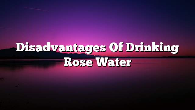 Disadvantages of drinking rose water