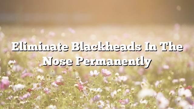 Eliminate blackheads in the nose permanently