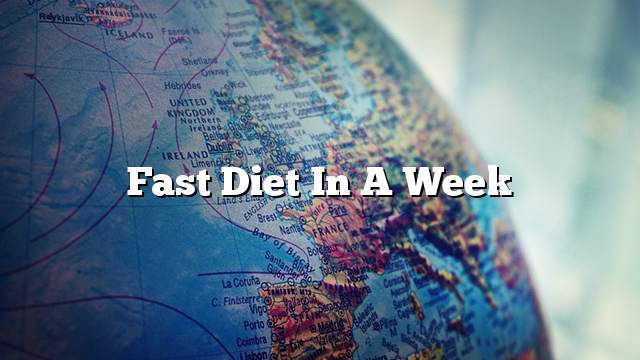 Fast diet in a week