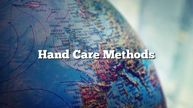 Hand care methods