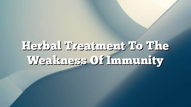 Herbal treatment to the weakness of immunity