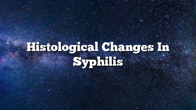 Histological changes in syphilis