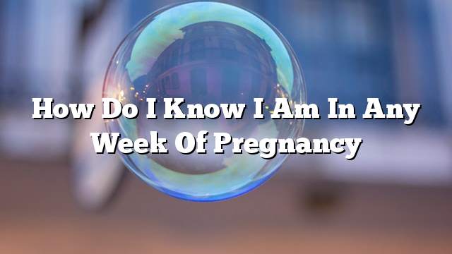 How do I know I am in any week of pregnancy