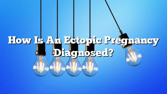 How is an ectopic pregnancy diagnosed?