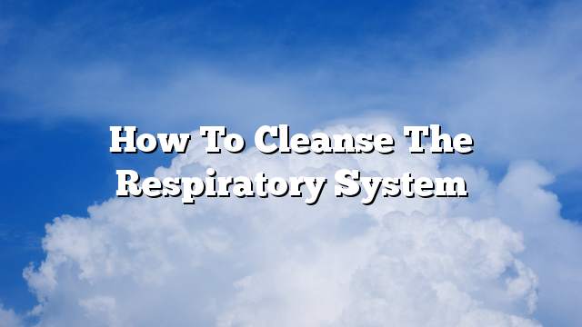 How to cleanse the respiratory system