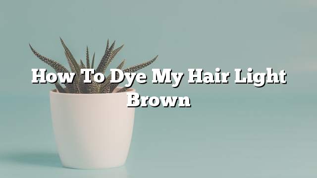 How to dye my hair light brown