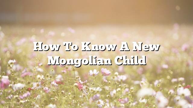 How to Know a New Mongolian Child
