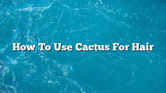 How to use cactus for hair