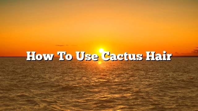 How to use cactus hair