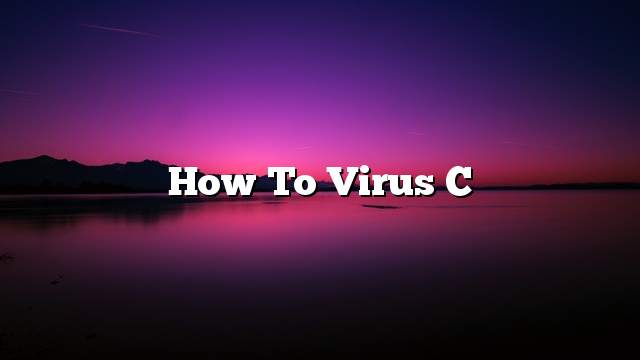 How to virus c