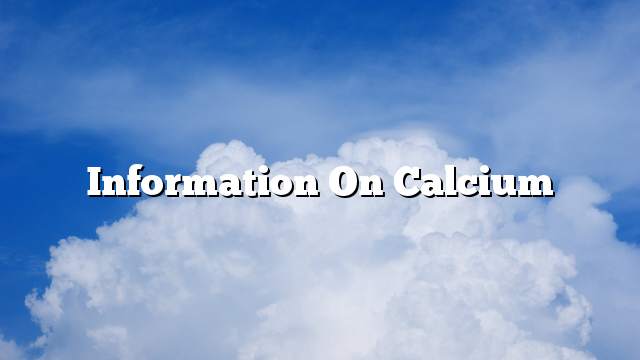 Information on calcium