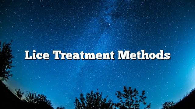 Lice treatment methods