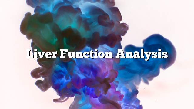 Liver function analysis