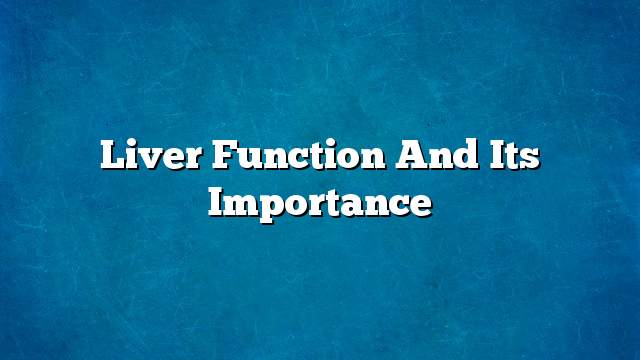 Liver function and its importance