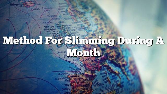 Method for slimming during a month