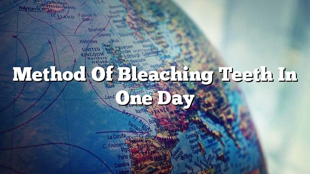 Method of bleaching teeth in one day