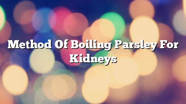 Method of boiling parsley for kidneys