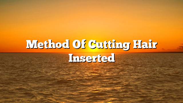 Method of cutting hair inserted