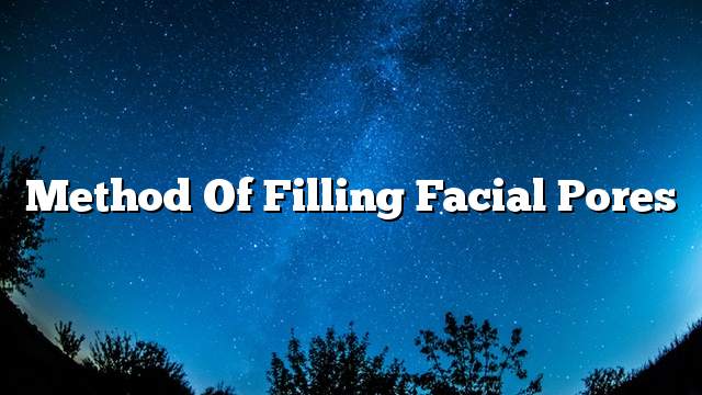 Method of filling facial pores