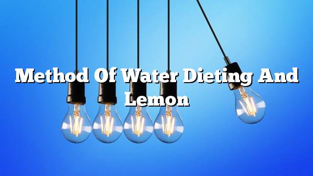 Method of water dieting and lemon