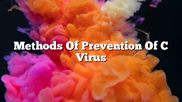 Methods of prevention of C virus