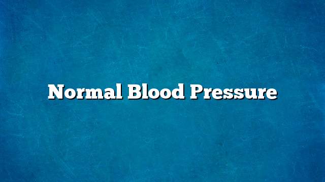 Normal blood pressure