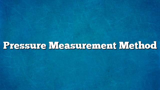 Pressure measurement method