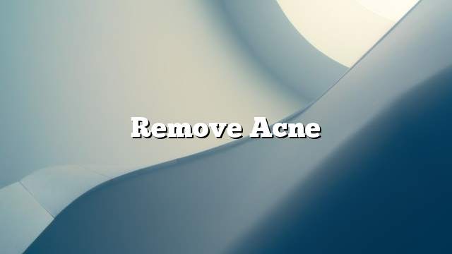 Remove acne