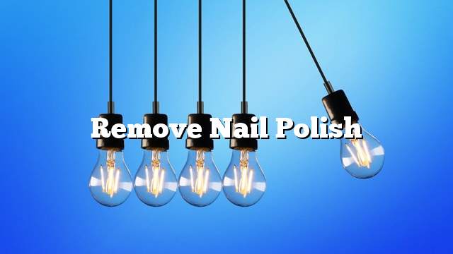 Remove nail polish