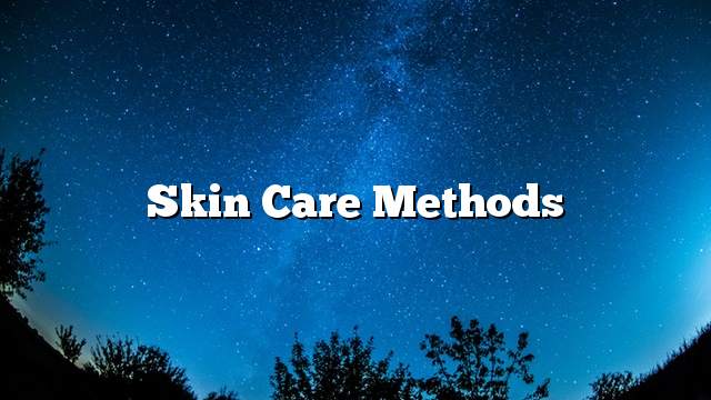 Skin care methods