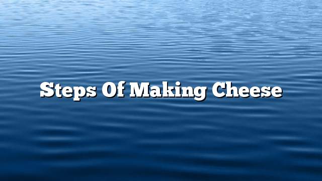 Steps of making cheese