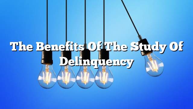 The benefits of the study of delinquency